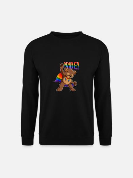 Bear I LGBTQ Flag I Rainbow Flag I Gay Pride - Unisex Pullover - Schwarz