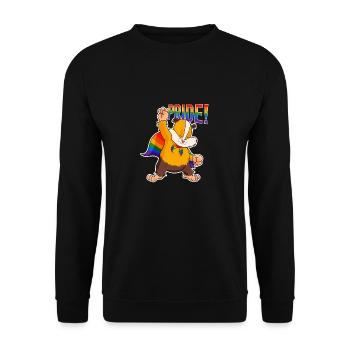 Guinea Pig I LGBTQ Flag I Rainbow Flag I Gay Pride - Unisex Pullover - Schwarz - Vorne - Alina (178cm) & Michal (187cm)