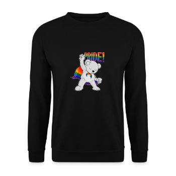 Polar Bear I LGBTQ Flag I Rainbow Flag I Gay Pride - Unisex Sweatshirt - black - Front - Alina (178cm) & Michal (187cm)