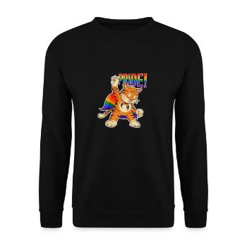 Tiger I LGBTQ Flag I Rainbow Flag I Gay Pride - Unisex Sweatshirt - black - Front - Alina (178cm) & Michal (187cm)