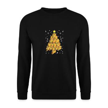 Taco Christmas Tree Xmas PJ Tacos Mexican - Unisex Sweatshirt - black - Front - Alina (178cm) & Michal (187cm)