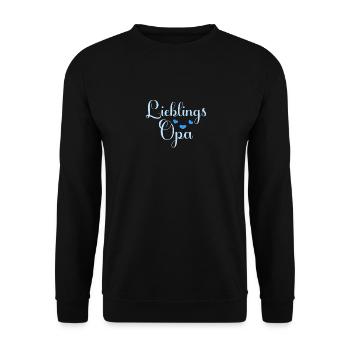 Lieblings Opa Opi Grandpa witziges lustiges Opa - Unisex Pullover - Schwarz - Vorne - Alina (178cm) & Michal (187cm)