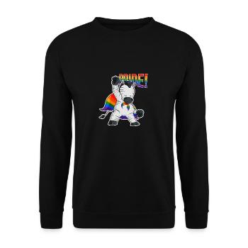 Zebra I LGBTQ Flag I Rainbow Flag I Gay Pride - Unisex Sweatshirt - black - Front - Alina (178cm) & Michal (187cm)