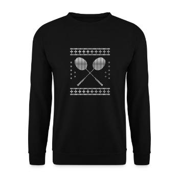 Badminton Noël - Sweat-shirt Unisexe - noir - Devant - Alina (178cm) & Michal (187cm)
