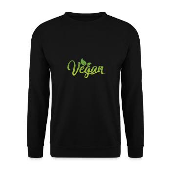 Vegan Live, Lifestyle Lifestyle, Healthy - Unisex Sweatshirt - black - Front - Alina (178cm) & Michal (187cm)