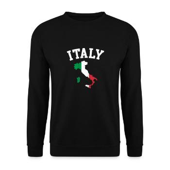 italy map flag - Unisex Sweatshirt - black - Front - Alina (178cm) & Michal (187cm)