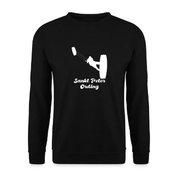 SANKT PETER ORDING SURFING SURFEN KITESURFEN KITEN - Unisex Pullover - Schwarz - Vorne - Alina (178cm) & Michal (187cm)
