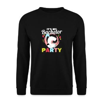 It's My Bachelor Party For Women Funny Unicorn - Unisex Sweatshirt - black - Front - Alina (178cm) & Michal (187cm)