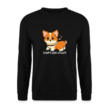 I don't give sweet fluff corgi dog owner - Unisex Sweatshirt - black - Front - Alina (178cm) & Michal (187cm)