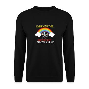Drôle sarcastique - Sweat-shirt Unisexe - noir - Devant - Alina (178cm) & Michal (187cm)