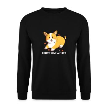 I Don't Give Sweet Fluff Corgi Dog Owner - Unisex Sweatshirt - black - Front - Alina (178cm) & Michal (187cm)