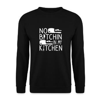 Pas de Bitchin' dans ma cuisine Chef cuisinier Cuisine - Sweat-shirt Unisexe - noir - Devant - Alina (178cm) & Michal (187cm)