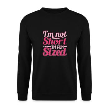 I'm not small, I have fun in size - Unisex Sweatshirt - black - Front - Alina (178cm) & Michal (187cm)