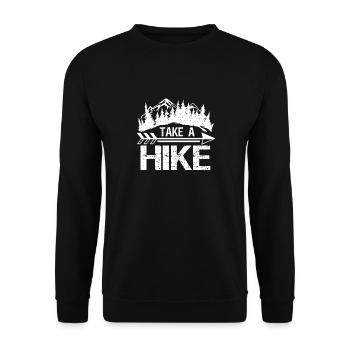 Machen Sie Eine Wanderung Lustiger Berg - Unisex Pullover - Schwarz - Vorne - Alina (178cm) & Michal (187cm)