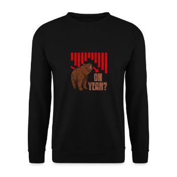 Oh Yeah? Funny Bear Market Cycle Investor Tee - Unisex Pullover - Schwarz - Vorne - Alina (178cm) & Michal (187cm)