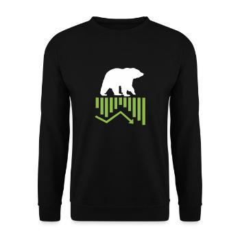 Awesome Bear Market Cycle Stock Crypto Investor - Unisex Sweatshirt - black - Front - Alina (178cm) & Michal (187cm)