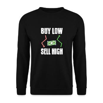 Acheter Low Sell High Awesome Stock Crypto Investor - Sweat-shirt Unisexe - noir - Devant - Alina (178cm) & Michal (187cm)