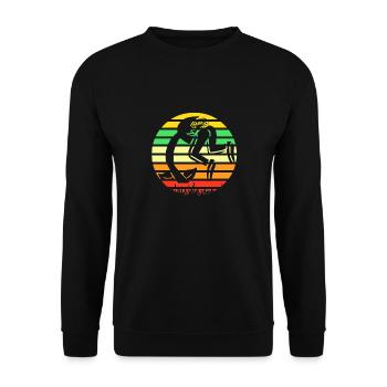 Retro Carnivorous Plants Eating People Funny - Unisex Sweatshirt - black - Front - Alina (178cm) & Michal (187cm)