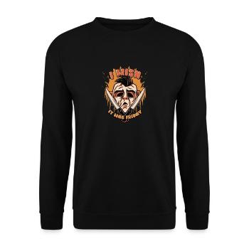 Wish it was Friday - Unisex Sweatshirt - black - Front - Alina (178cm) & Michal (187cm)