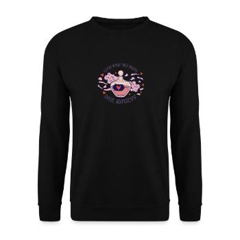Look what you brewed for me - Unisex Sweatshirt - black - Front - Alina (178cm) & Michal (187cm)