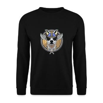 Australian Cattle Dog I Valhalla I Viking - Unisex Pullover - Schwarz - Vorne - Alina (178cm) & Michal (187cm)