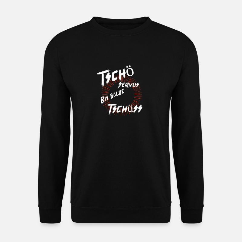 Verabschiedungen in verschiedenen Dialekten - Unisex Pullover - Schwarz