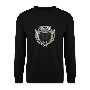 Newfoundland I Valhalla I Viking - Unisex Sweatshirt - black - Front - Alina (178cm) & Michal (187cm)