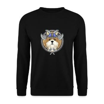 Shih Tzu I Valhalla I Viking - Unisex Sweatshirt - black - Front - Alina (178cm) & Michal (187cm)