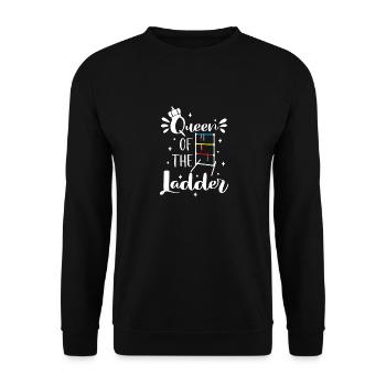 Queen Of The Ladder, Lustig Ladder Ball Champion - Unisex Sweatshirt - black - Front - Alina (178cm) & Michal (187cm)