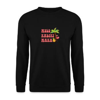 Mele Kalikimaka, Hawaii Christmas Family Vacation - Unisex Sweatshirt - black - Front - Alina (178cm) & Michal (187cm)