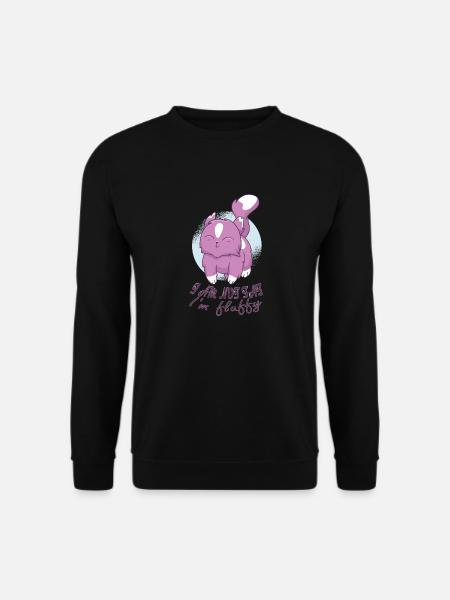 I'm not fat, I'm fluffy - Unisex Sweatshirt - black