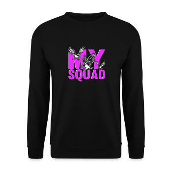 Bird of Prey funny falconer saying hunting design - Unisex Sweatshirt - black - Front - Alina (178cm) & Michal (187cm)