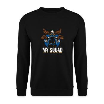 Bird of Prey funny falconer saying hunting design - Unisex Sweatshirt - black - Front - Alina (178cm) & Michal (187cm)