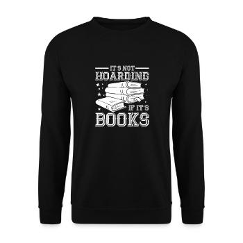 It doesn't stop when there are books book lovers worm - Unisex Sweatshirt - black - Front - Alina (178cm) & Michal (187cm)