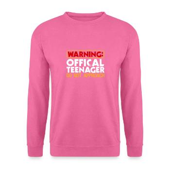 Avertissement Agent Jeune Adolescent 13 ans - Sweat-shirt Unisexe - rose - Devant