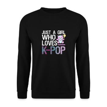Une seule fille, la K-Pop Korean Panda Music - Sweat-shirt Unisexe - noir - Devant - Alina (178cm) & Michal (187cm)