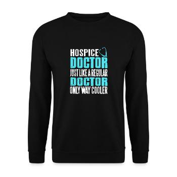 Médecin hospice tout comme médecin ordinaire mais plus cool - Sweat-shirt Unisexe - noir - Devant - Alina (178cm) & Michal (187cm)