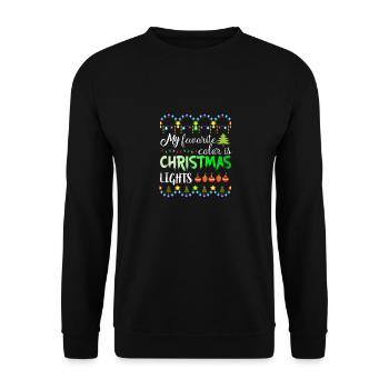 My Favorite Color Is Christmas Lights - Unisex Sweatshirt - black - Front - Alina (178cm) & Michal (187cm)