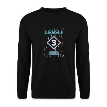 Birthday Level 3 Gaming Limited Edition Gamer - Unisex Sweatshirt - black - Front - Alina (178cm) & Michal (187cm)