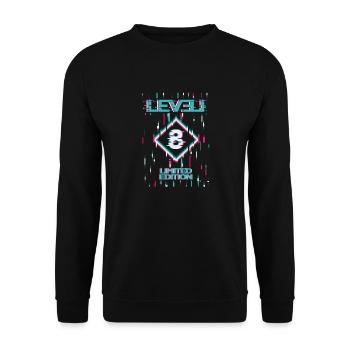 Jeu d’anniversaire niveau 8 Gaming Limited Edition Gamer - Sweat-shirt Unisexe - noir - Devant - Alina (178cm) & Michal (187cm)