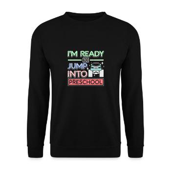 Je suis prêt à sauter dans le monster truck préscolaire - Sweat-shirt Unisexe - noir - Devant - Alina (178cm) & Michal (187cm)