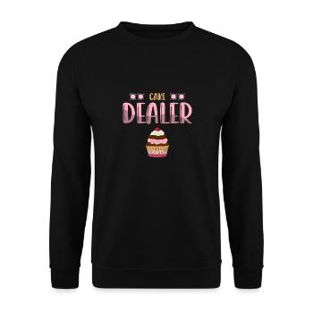 Kuchen Backen Bäcker Konditor - Unisex Pullover - Schwarz - Vorne - Alina (178cm) & Michal (187cm)