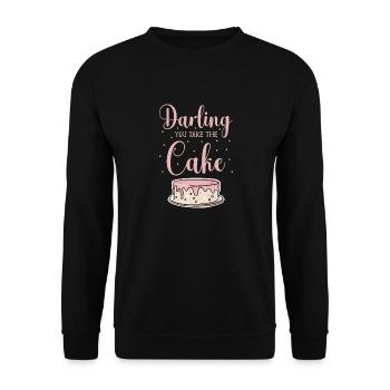 Kuchen Backen Bäcker Konditor - Unisex Pullover - Schwarz - Vorne - Alina (178cm) & Michal (187cm)