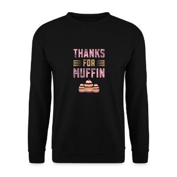 Cuisson gâteau Boulanger Confiseur - Sweat-shirt Unisexe - noir - Devant - Alina (178cm) & Michal (187cm)