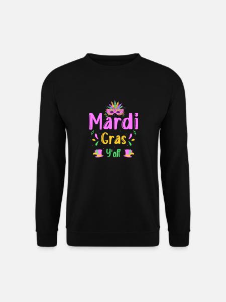 Mardi Gras Costume Mask - Unisex Sweatshirt - black