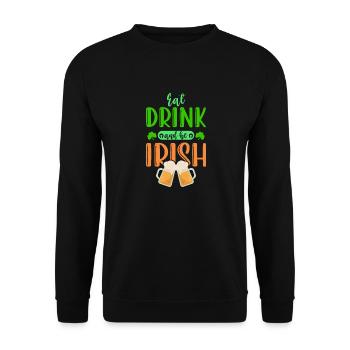 Fête irlandaise de la Saint-Patrick - Sweat-shirt Unisexe - noir - Devant - Alina (178cm) & Michal (187cm)
