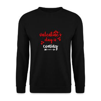Valentine's Day is just around the corner - Unisex Sweatshirt - black - Front - Alina (178cm) & Michal (187cm)