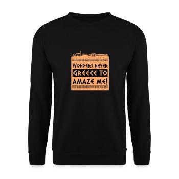Antike Griechische Mythologie und Griechisches - Unisex Pullover - Schwarz - Vorne - Alina (178cm) & Michal (187cm)