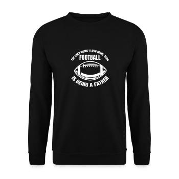 Fan de football Américain Football Papa Entraîneur de football - Sweat-shirt Unisexe - noir - Devant - Alina (178cm) & Michal (187cm)