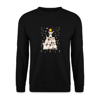 Chihuahua Christmas Tree Chiwawa Dog Lovers - Unisex Sweatshirt - black - Front - Alina (178cm) & Michal (187cm)